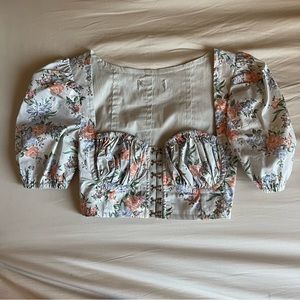 House of CB Alivia Floral Corset Crop Top